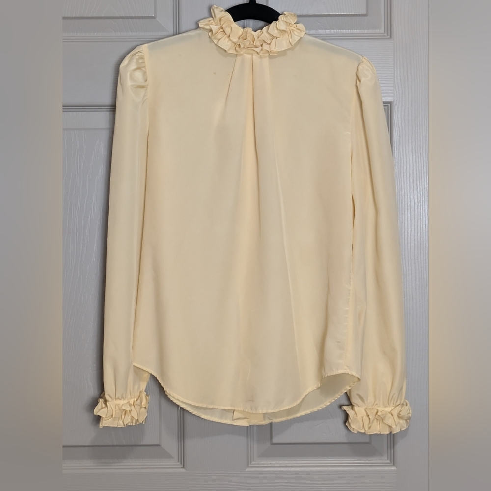 Vintage 80s Evan Picone Jrs. Ruffle Blouse Size Medium